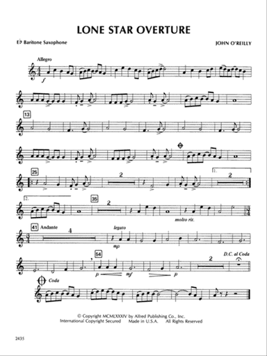 Lone Star Overture: E-flat Baritone Saxophone