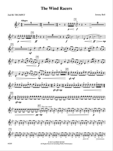 The Wind Racers: 2nd B-flat Trumpet