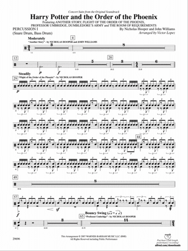 Harry Potter and the Order of the Phoenix, Concert Suite from: 1st Percussion