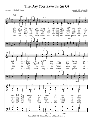 The Day You Gave Us (in G)