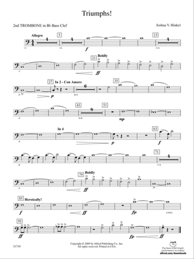 Triumphs!: (wp) 2nd B-flat Trombone B.C.