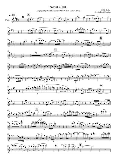Silent night - (flute & guitar chords)