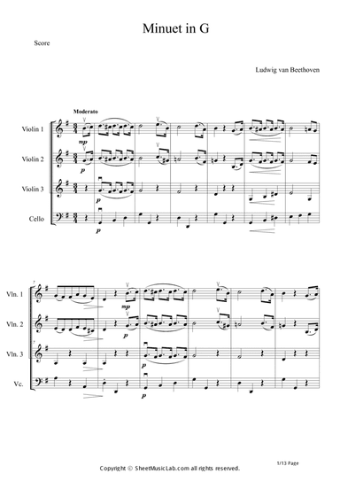 Minuet in G major