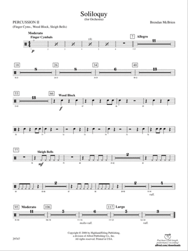 Soliloquy for Orchestra: 2nd Percussion