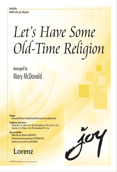 Let's Have Some Old-Time Religion
