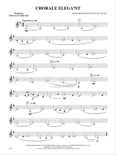 Chorale Elega'nt: (wp) E-flat Tuba T.C.