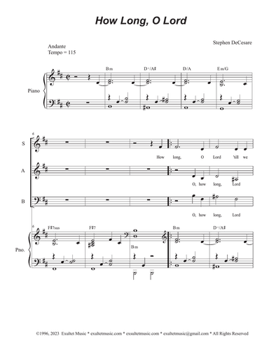 How Long, O Lord (Vocal Trio - (SAB)