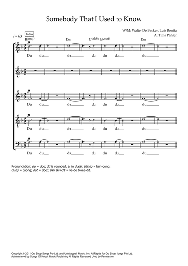 Somebody That I Used To Know