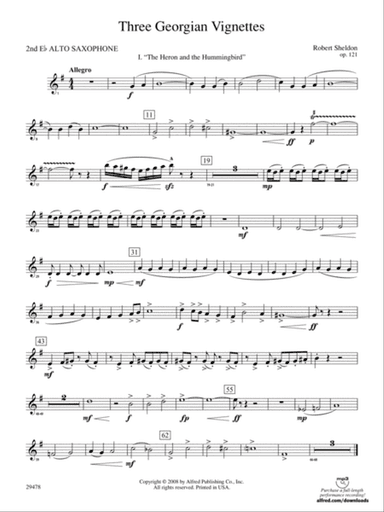 Three Georgian Vignettes: 2nd E-flat Alto Saxophone
