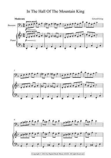 In The Hall Of The Mountain King - Edvard Grieg (Bassoon + Piano)