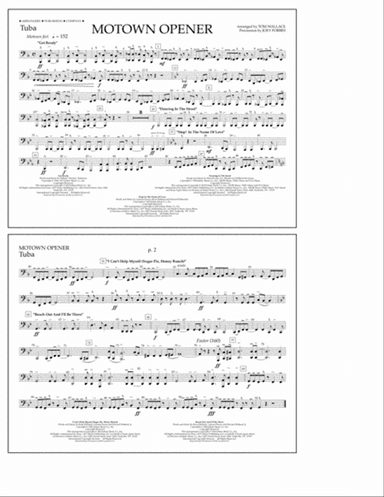 Motown Theme Show Opener (arr. Tom Wallace) - Tuba