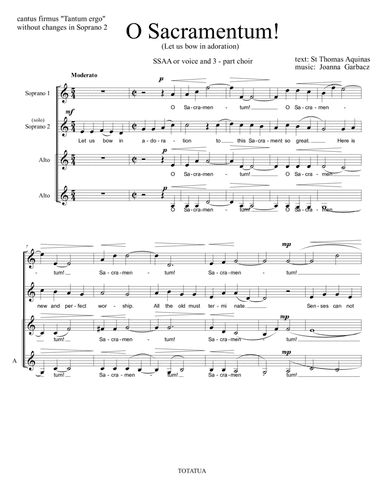 O Sacramentum ! (English version)