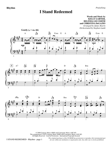 I Stand Redeemed (arr. James Koerts) - Rhythm