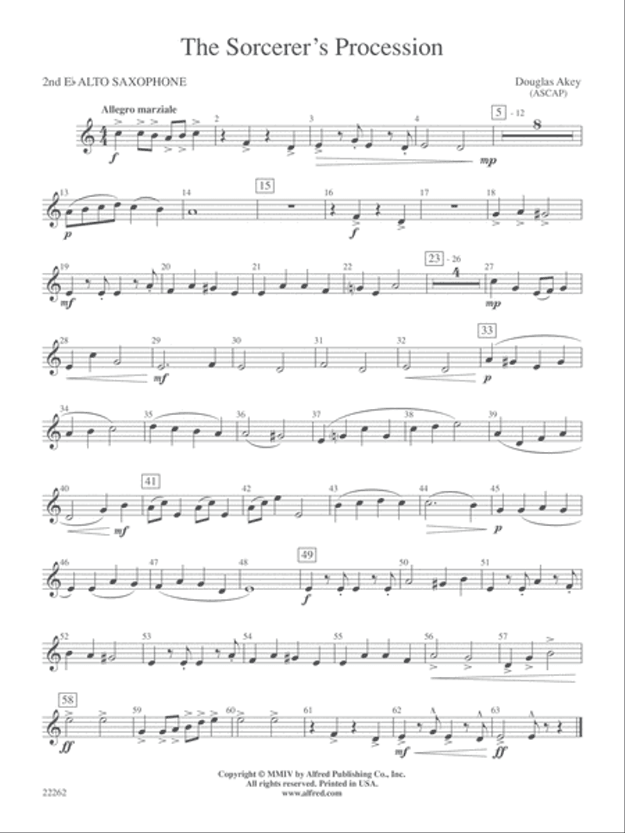 The Sorcerer's Procession: 2nd E-flat Alto Saxophone