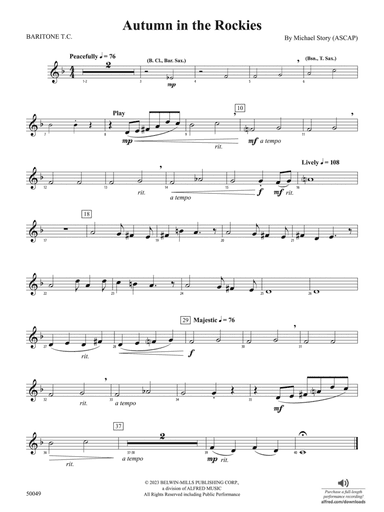 Autumn in the Rockies: Baritone T.C.