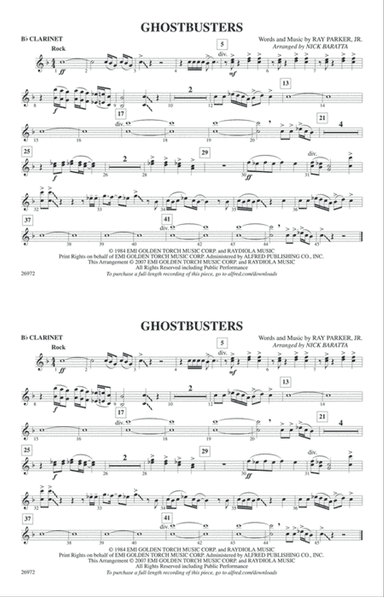 Ghostbusters: 1st B-flat Clarinet