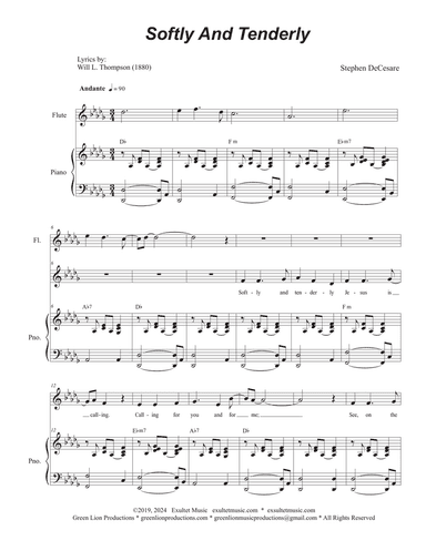 Softly And Tenderly (Unison choir)