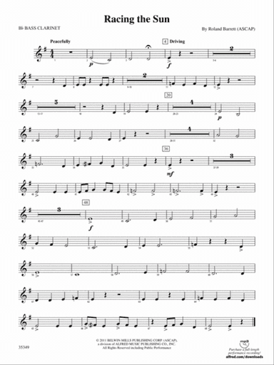 Racing the Sun: B-flat Bass Clarinet