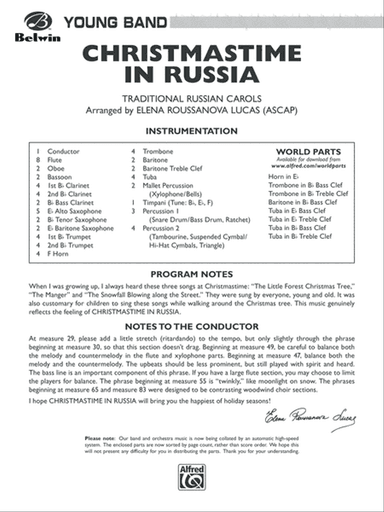 Christmastime in Russia: Score