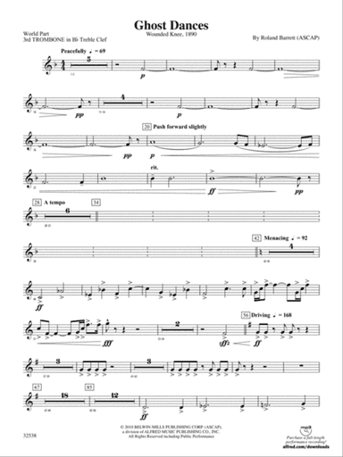 Ghost Dances: (wp) 3rd B-flat Trombone T.C.