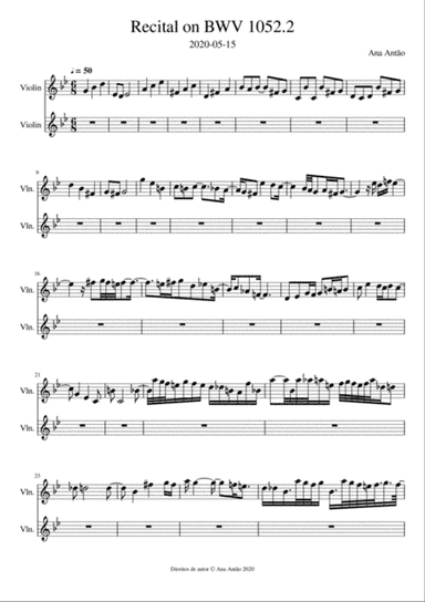 Recital on BWV 1052.2