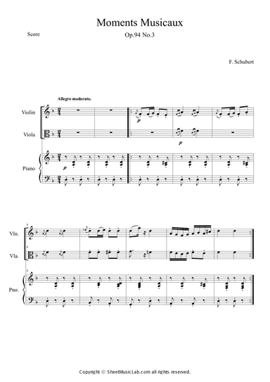 Moments Musicaux No.3 in Dm