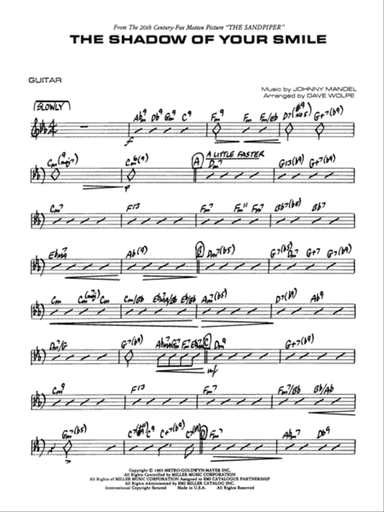 The Shadow of Your Smile (from The Sandpiper): Guitar