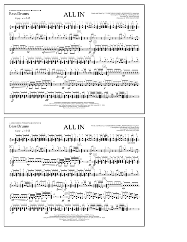 ALL IN (arr. Tom Wallace) - Bass Drums