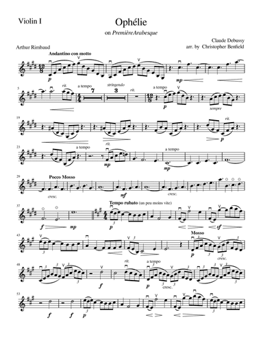 Ophélie, String Parts