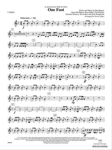 One Foot: 1st F Horn