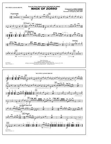 Mask of Zorro (arr. Jay Bocook) - Multiple Bass Drums