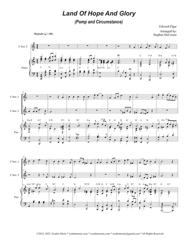 Land Of Hope And Glory (Pomp and Circumstance) (Duet for C-Instruments)