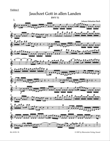 Praise ye God thruout creation, BWV 51