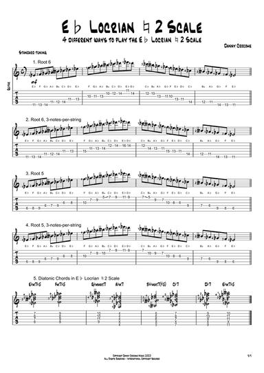 Eb Locrian Natural 2 Scale (4 Ways to Play)