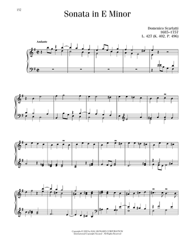 Sonata In E Minor, K. 402