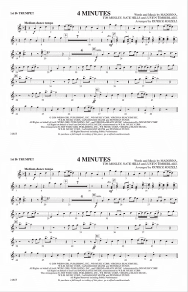 4 Minutes: 1st B-flat Trumpet