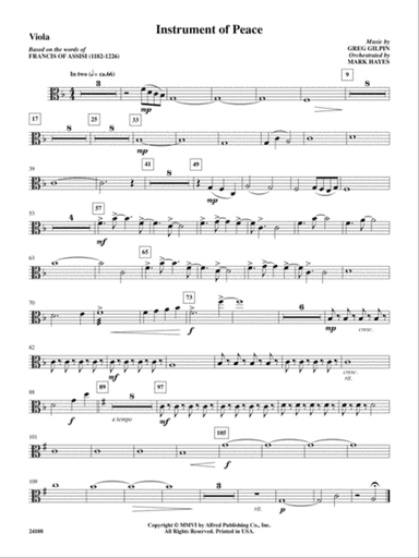 Instrument of Peace: Viola