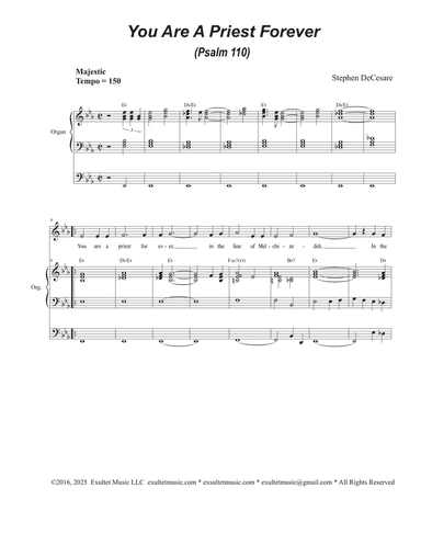 You Are A Priest Forever (Psalm 110) (Unison choir)