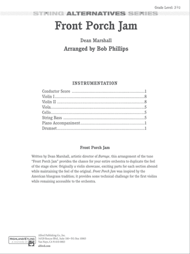 Front Porch Jam: Score