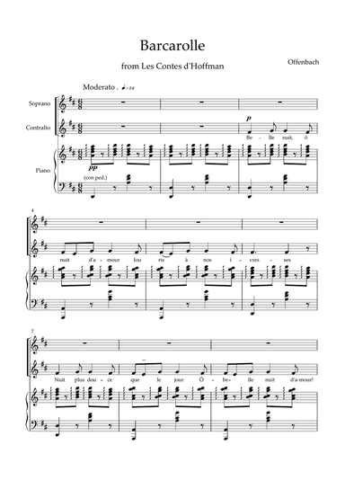 Offenbach - Barcarolle from Les Contes d'Hoffman