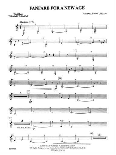 Fanfare for a New Age: (wp) E-flat Tuba T.C.