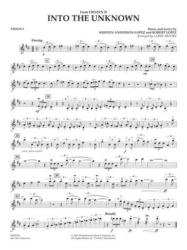 Into the Unknown (from Frozen II) (arr. Larry Moore) - Violin 1