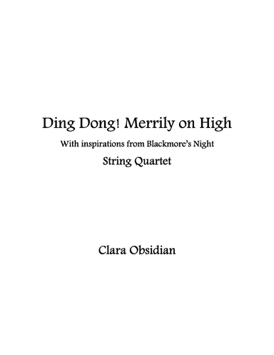 Ding Dong! Merrily on High : String Quartet