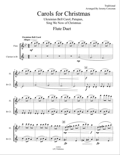 Carols for Christmas A Medley for Flute and Clarinet