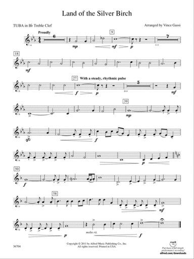 Land of the Silver Birch: (wp) B-flat Tuba T.C.