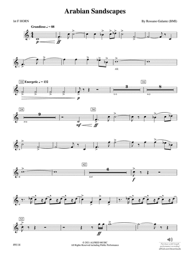 Arabian Sandscapes: 1st F Horn