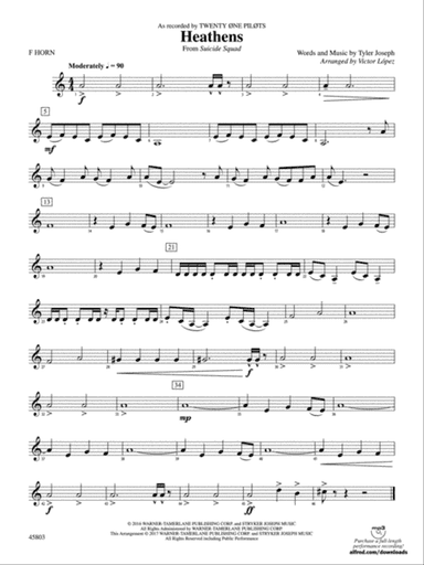 Heathens: 1st F Horn