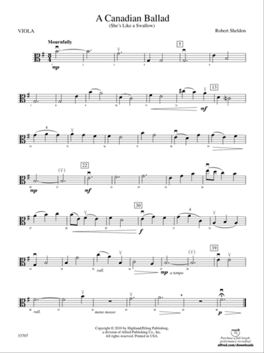 A Canadian Ballad: Viola