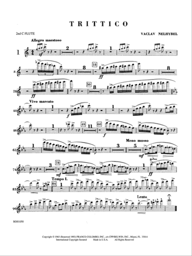 Trittico: 2nd Flute
