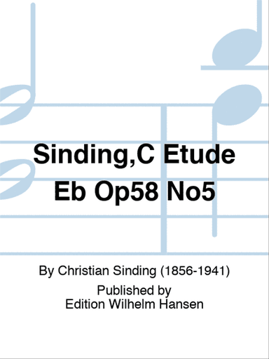 Sinding,C Etude Eb Op58 No5